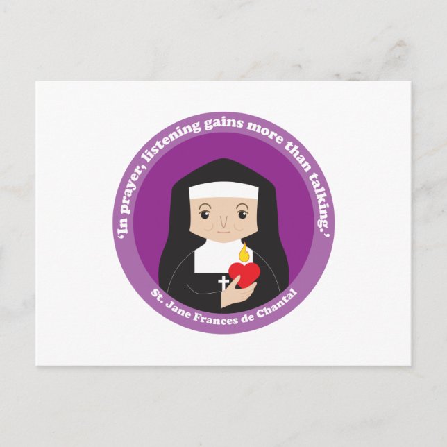 St. Jane Frances de Chantal Vykort (Framsida)