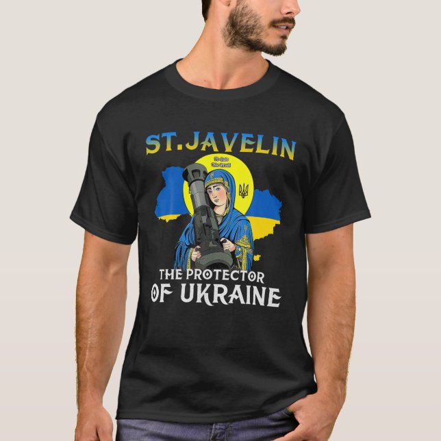 St. Javelin, Ukrainas beskyddare Retro Peace U T Shirt (Framsida)