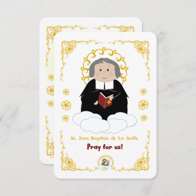 St. Jean Baptiste de La Salle Heliga Card Inbjudningar (Fram/baksida)
