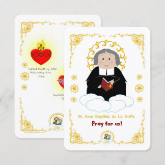 St. Jean Baptiste de La Salle Heliga Card Inbjudningar