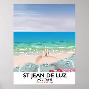 St-Jean-de-Luz, Aquitaine Travel-affisch Poster
