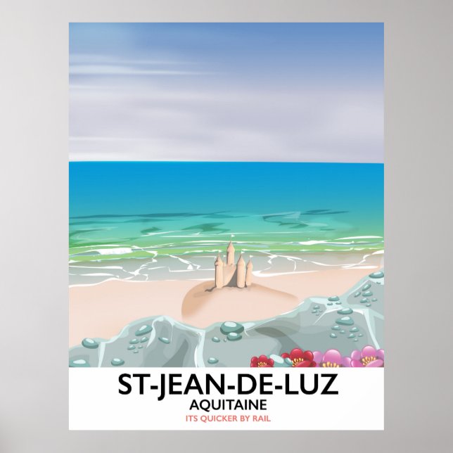 St-Jean-de-Luz, Aquitaine Travel-affisch Poster (Framsidan)