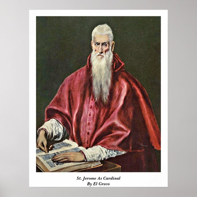 St. Jerome as kardinal by El Greco Poster (Framsidan)