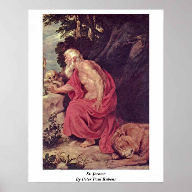 St. Jerome by Peter Paul Rubens Poster (Framsidan)