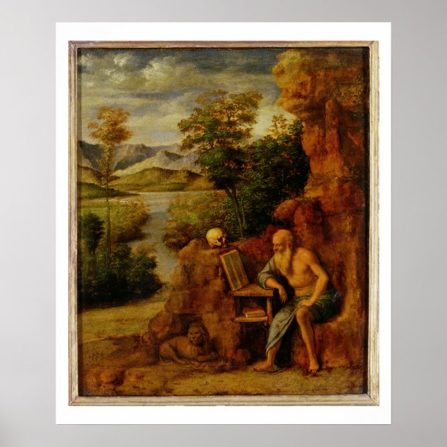 St. Jerome, c.1500 (olja på panelen) Poster (Framsidan)