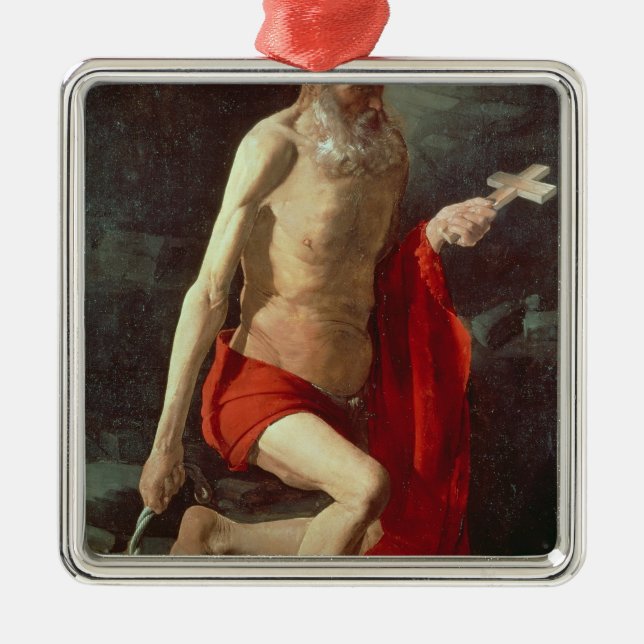 St Jerome c.1620 Julgransprydnad Metall (Framsidan)