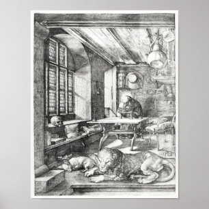 St Jerome i hans studie, 1514 Poster