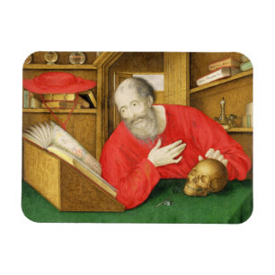 St Jerome i hans studie, 1650 (bodycolour och w/c Magnet