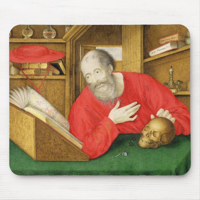 St Jerome i hans studie, 1650 (bodycolour och w/c Musmatta (Framsidan)