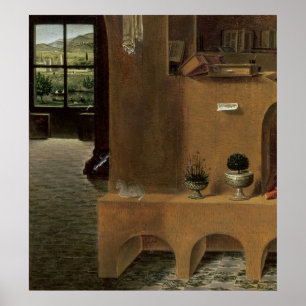 St Jerome i hans studie, c.1475 Poster