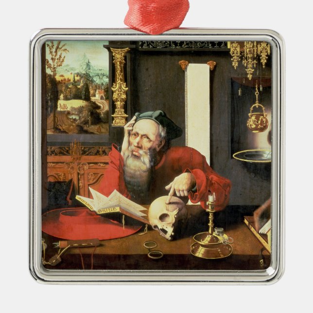 St Jerome i hans studie Julgransprydnad Metall (Framsidan)