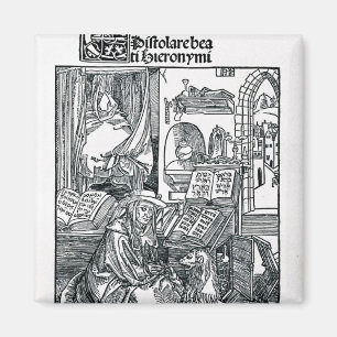 St Jerome i hans studie Magnet