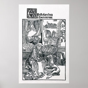 St Jerome i hans studie Poster