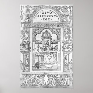 St Jerome i hans studie Poster