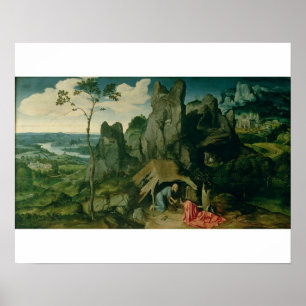 St. Jerome i öknen (olja på panelen) (se även Poster