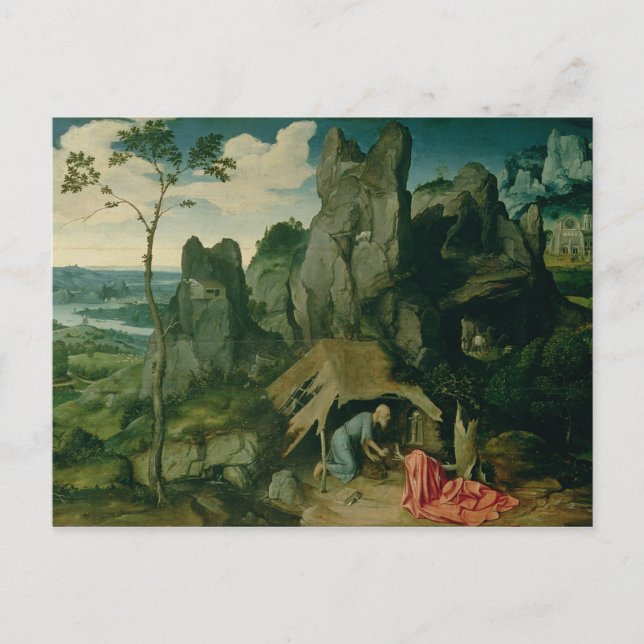 St. Jerome i öknen (olja på panelen) (se även Vykort (Framsida)