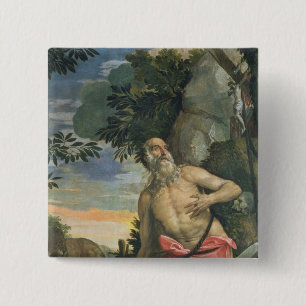 St Jerome i Penitence (olja på kanfas) Knapp