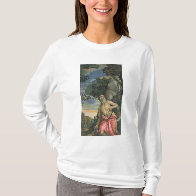 St Jerome i Penitence (olja på kanfas) Tröja (Framsida)