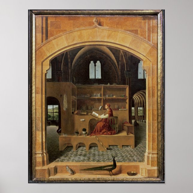 St. Jerome i sin studie, 1475 Poster (Framsidan)