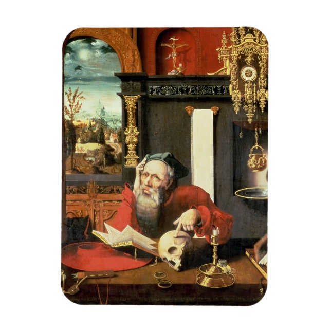 St. Jerome i sin studie Magnet (Vertikal)