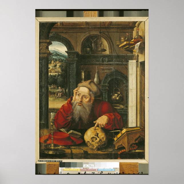 St. Jerome i sin studie Poster (Framsidan)