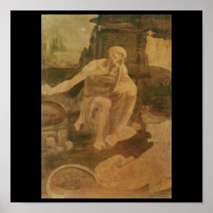 St. Jerome i Wilderness av Leonardo Da Vinci Poster