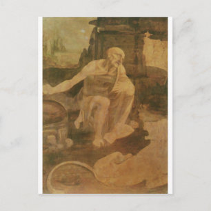 St. Jerome i Wilderness av Leonardo Da Vinci Vykort