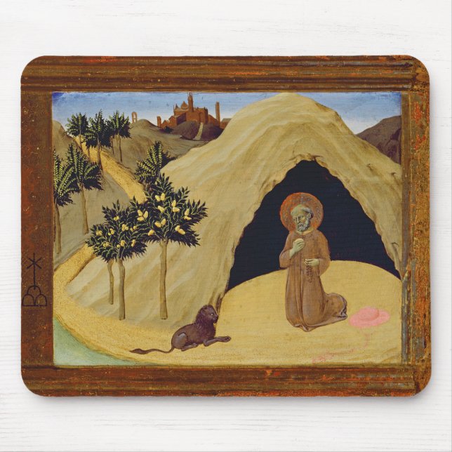 St Jerome med det lejont, 1436 (tempera på panel) Musmatta (Framsidan)