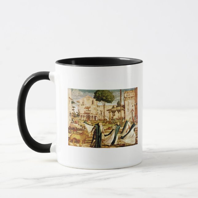 St Jerome och lejont i kloster, 1501-09 Mugg (Vänster)