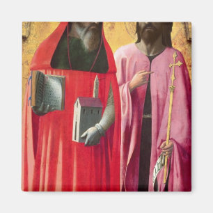 St Jerome och St John det baptistiskt, c.1428-29 Magnet