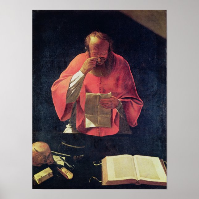 St.Jerome reading Poster (Framsidan)