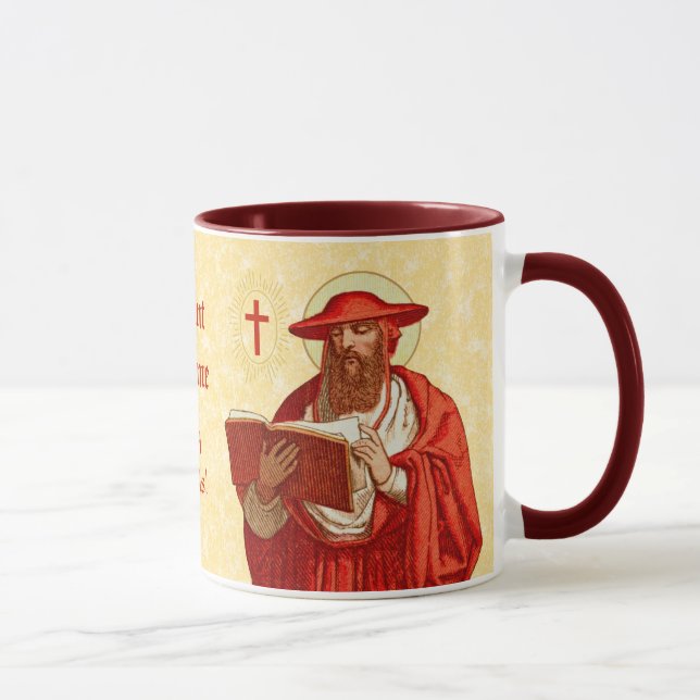 St. Jerome som kardinal med Bok (P 004) Mugg (Höger)