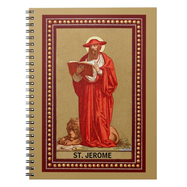 St. Jerome som kardinal med Lejon (P 004) Anteckningsbok (Framsidan)