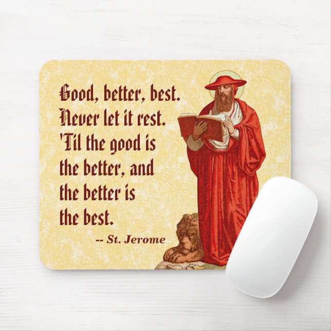 St. Jerome som kardinal med Lejon (P 004) Musmatta (Med mus)
