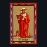 St. Jerome som kardinal med Lejon (P 004) Poster<br><div class="desc">Tidigare känd som Eusebius Sophronius Hieronymus på latin, St. Jerome (c. 347-420) föddes till förmögen pagan-föräldrar av illyrisk härkomst i Stridon, en stad som nu är borttappad till historien och som låg nära Adriatiska kusten i antingen nordöstra Italien eller på Balkan. I egenskap av tonåring i Rom levde han en...</div>
