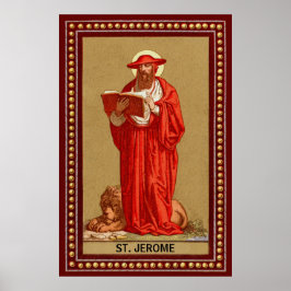 St. Jerome som kardinal med Lejon (P 004) Poster