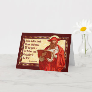 St. Jerome som kardinal med Motivational Quote Kort