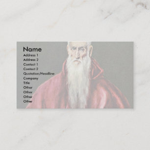 St Jerome som kardinal vid Greco El Visitkort