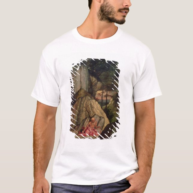 St Jerome som mediterar i öknen, 1506 Tee (Framsida)