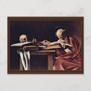 St. Jerome Writing by Michelangelo Merisi Da Carav Vykort
