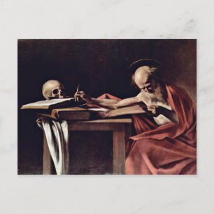 St. Jerome Writing by Michelangelo Merisi Da Carav Vykort