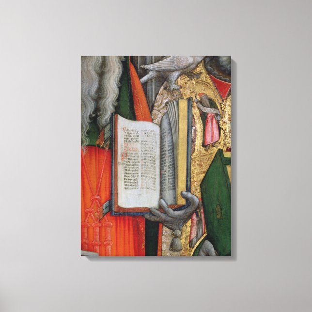 St. Jerome's Bible och St. Gregory's Dove, detalj Canvastryck (Framsida)