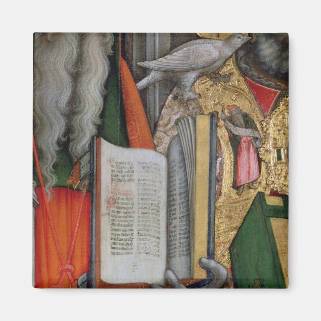 St. Jerome's Bible och St. Gregory's Dove, detalj Magnet (Framsidan)