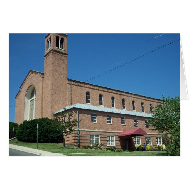 St. Jeromes katolska kyrka Hälsningskort (Framsidan Horizontal)