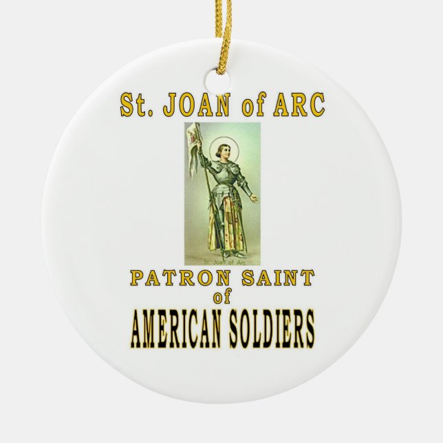 ST JOAN av ARC Julgransprydnad Keramik (Framsidan)