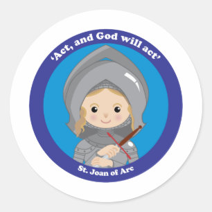 St. Joan av bågen Runt Klistermärke