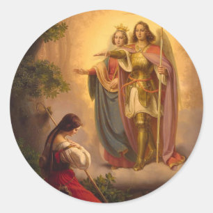 St. Joan av bågen St Michael Catherine Alexandria Runt Klistermärke