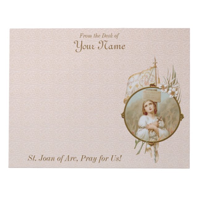 St. Joan Burning vid sjön (BF 01) H 11"x 8,5" Anteckningsblock (Framsida)