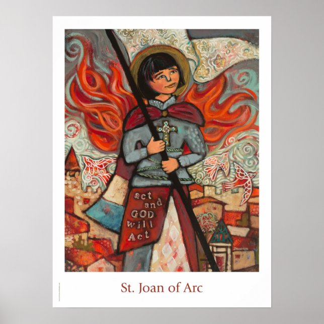St. Joan i Arc-katolska klassrummet poster (Framsidan)