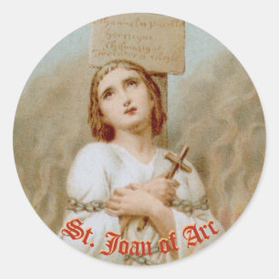 St Joan of Arc Burning at the Stake (BF 01) Runt Klistermärke